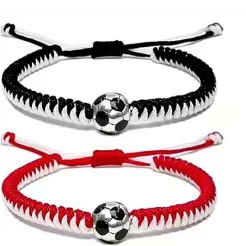 Neu Handgemachte Einstellbare Wachs Seil Gewebt Baseball Armband Paar Stil Schmuck_voghion.com