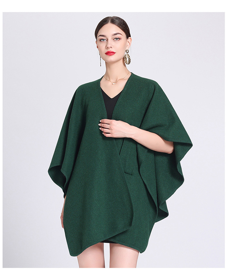 Mantella alla moda da donna all'esterno del mantello, cardigan lavorato a maglia di grandi dimensioni, cappotto ampio_voghion.com