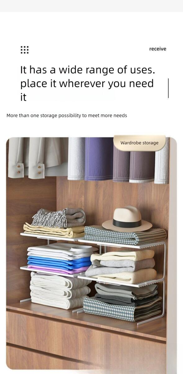 Kitchen Desktop Layered Countertop Storage Pot Rack Magic Cookware Cabinet Organizer Multi-layer Partition Divider_voghion.com