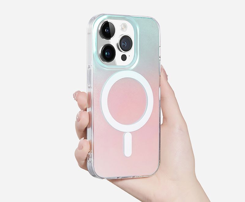 Applicable To Apple 16promax Mobile Phone Case Iphone15pro Colorful Gradual Change Laser Apple 13 Advanced Magnetic Attraction_voghion.com