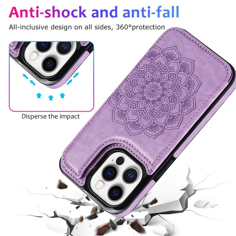 Étui en cuir gaufré pour iPhone 14, 13, 12, 11 Pro, XS, X Max, XR, 8, 7 Plus, SE 2020, 2022, coque antichoc de luxe_voghion.com