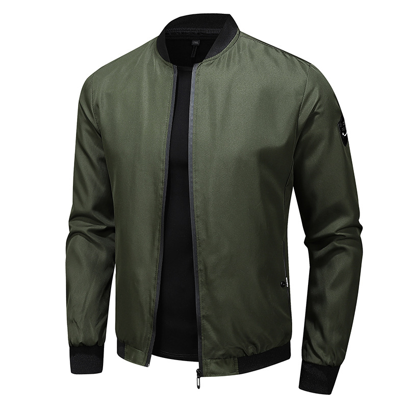 New spring and autumn casual solid color jacket men's_voghion.com