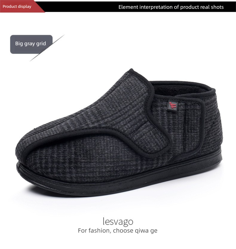 Qiwago, nuove scarpe invernali in caldo pile, con tomaia in cotone, extra larghe, con collo del piede alto e suola piatta in morbida schiuma di gomma_voghion.com