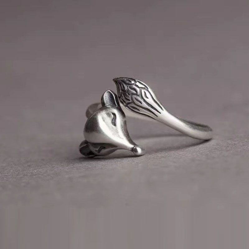 Farbe VENUS Sier Neue Mode Fantasie Fuchs Ring für Frau Mädchen Geburtstag Geschenk Party Hochzeit Feier Adjus_voghion.com