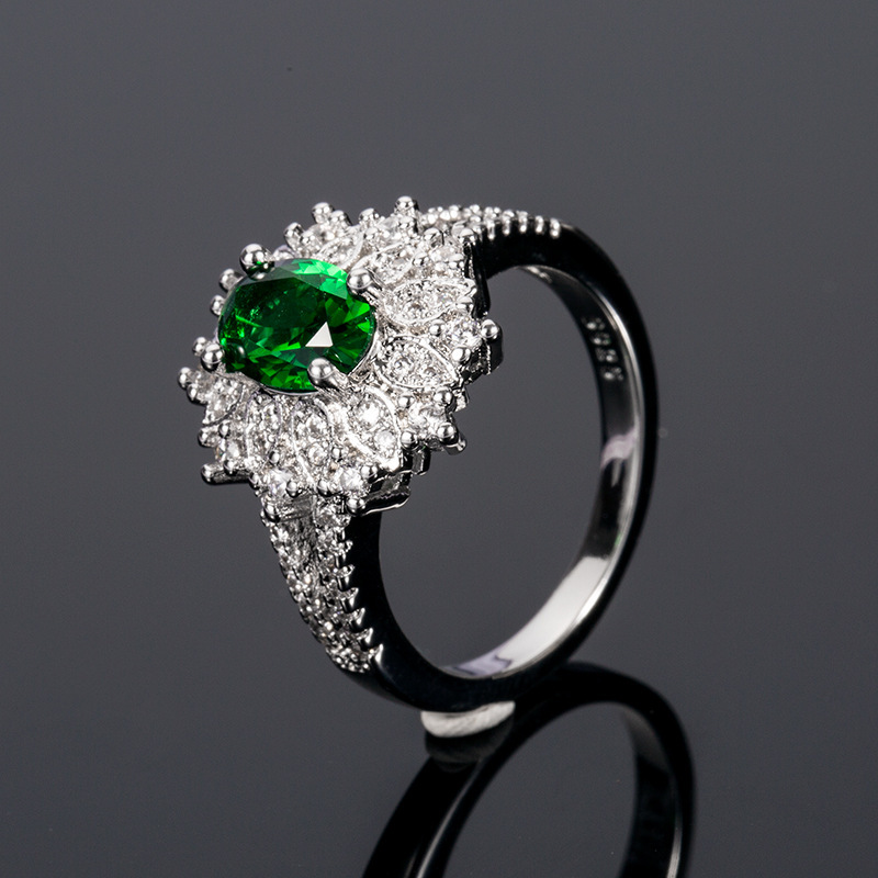 Smaragd-Diamant-Ring, modisches Temperament, grüner Zirkon, Edelsteinring, Verlobungsantrag, Ehering, Schmuck, Valentinstag, Geburtstag, Jahrestag, Geschenk_voghion.com