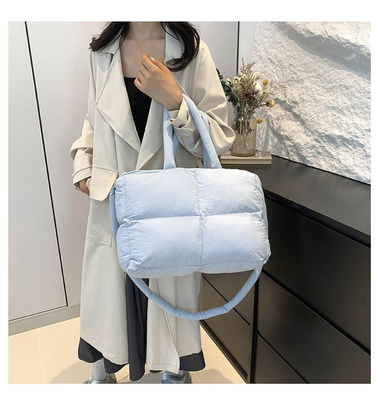 Cotton Bag Down Bag Female Large Capacity Leisure Tote Bag Ladies Commuter Shoulder Bag_voghion.com