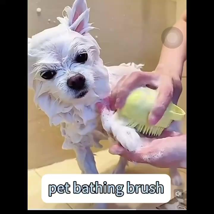 Silicone Brush For Bathing Dogs And Cats By PawParty Store_voghion.com