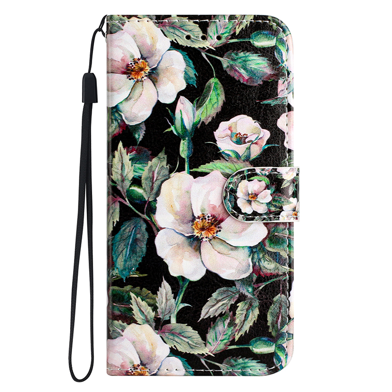 Capa tipo carteira com estampa de borboleta para Samsung Galaxy A05 A05S A15 A25 A35 A55 5G, capa traseira magnética de couro_voghion.com