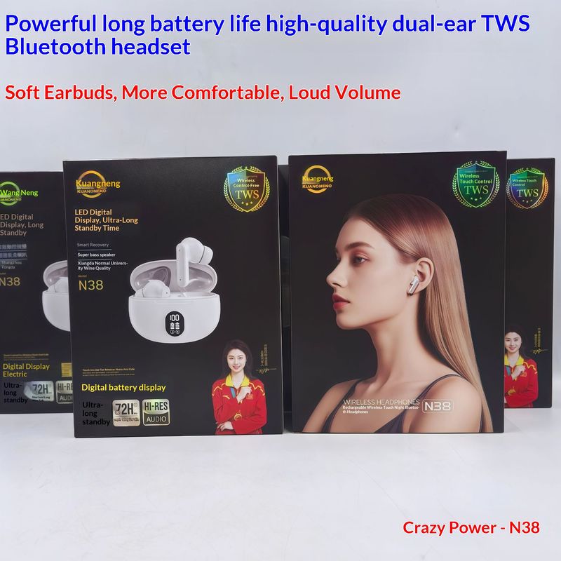 NeoGear Kuangneng True Wireless New Bluetooth Earbuds Genuine High-Definition Sound In-Ear Smart Noise Cancelling Sports Long_voghion.com