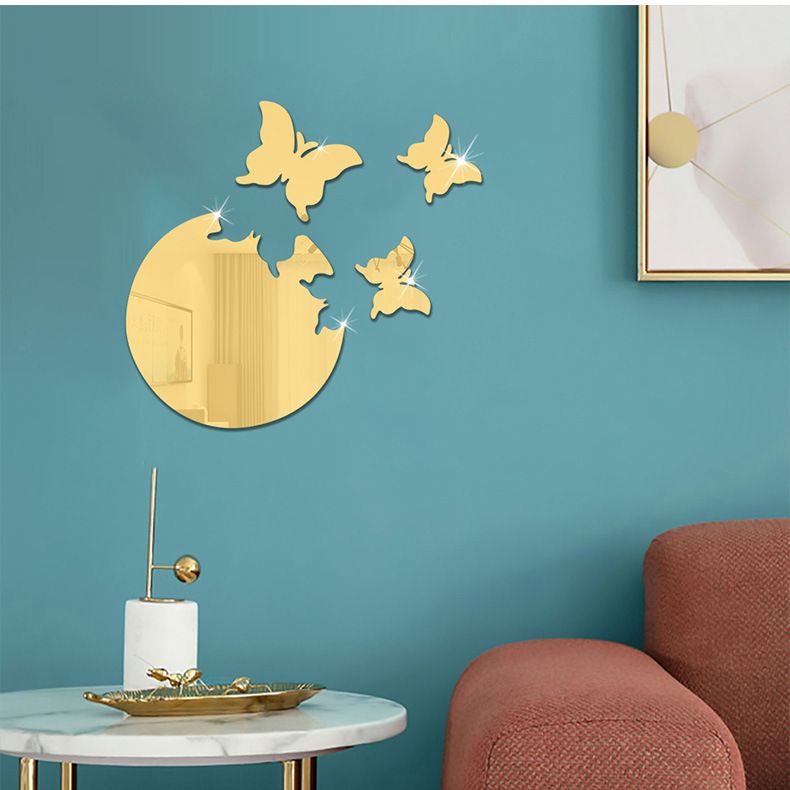 Fjärilsklistermärken i akrylspegel, dekorationer för vardagsrum och sovrum, väggmålningar, kreativ självklistring_voghion.com