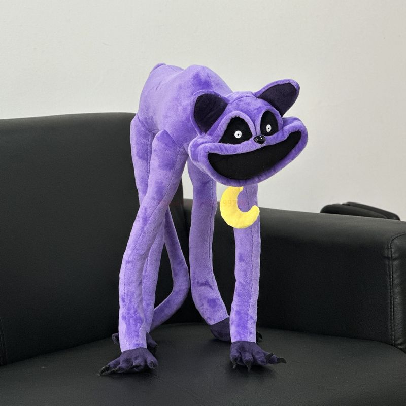 2024. gada jauna Smiling Critters spēļu sērija Plīša rotaļlietas Terror Monster Big Mouth Purpursarkans kaķis Biedējoši purpursarkanā kaķa pildīta plīša dāvana_voghion.com