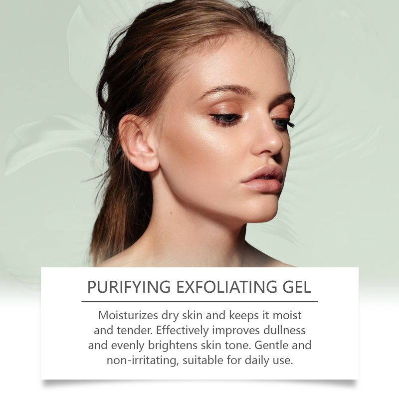 Il gel esfoliante purificante WEST MONTH migliora la pelle opaca e secca, pulendola in profondità, i pori, illuminando e rassodando._voghion.com