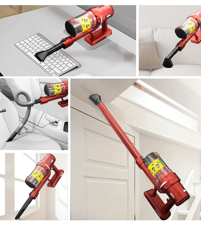Powerful Cordless Handheld Vacuum Cleaner - 15KPA Strong Suction, Wet/Dry Use, Lightweight For Home & Car Cleaning (Silver Grey)_voghion.com