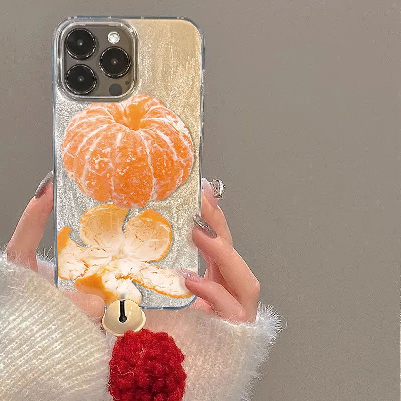 Peeling Orange Suitable For Xiaomi 15/14 Pro Phone Case New 13 Ultra Shockproof 12/11 Feather Gauze 10s_voghion.com