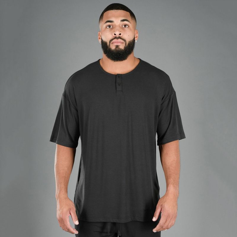 Muscle Fitness Men's Spring/Summer New Sports Leisure Loose Smooth Plate Solid Comfortable Cotton Short Sleeve T-shirt_voghion.com