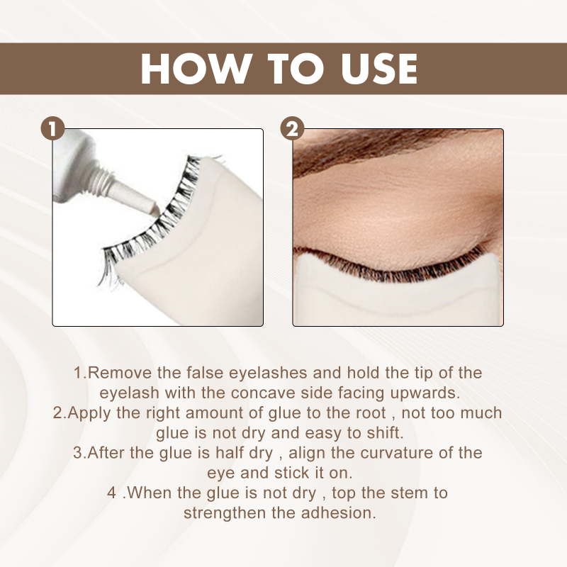 Falsk 2 stk selvklæbende krølle øjenvipper Øjenlinje Øjenvipper Hjælpeclips Hjælpe Makeup Værktøj Plast Velegnet til begyndelse_voghion.com