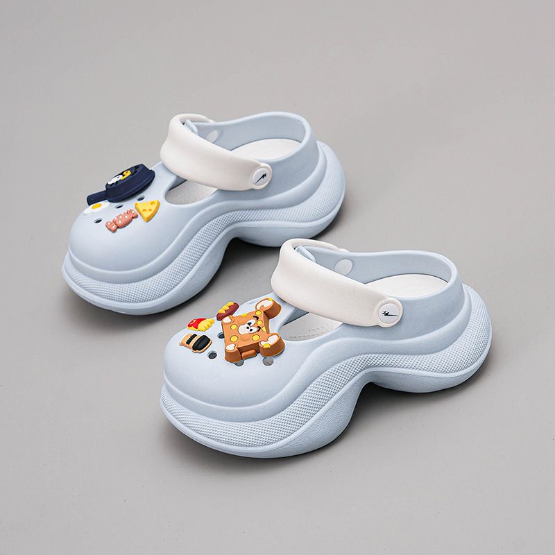 Ch1610-Tom Cat Women's Shoes 2025 New Summer Clogs Versatile Thick Soft Sole Height Increasing Slippers_voghion.com