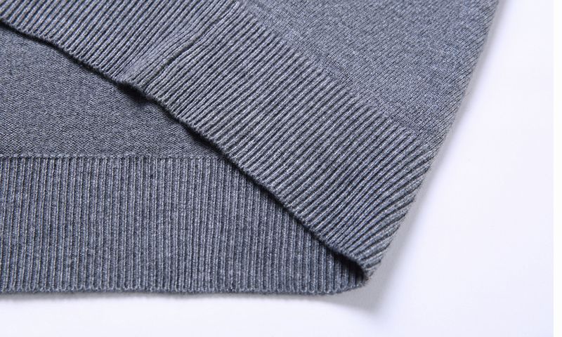 Herrenweste im Slim Fit aus Wollmischung, lässige ärmellose Strickjacke für alle Jahreszeiten, zweireihige Weste mit V-Ausschnitt in Unifarben_voghion.com