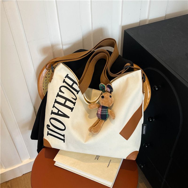 Borsa a tracolla grande, da donna, in tela, con tracolla singola, personalizzabile, casual, da pendolare e da mamma_voghion.com