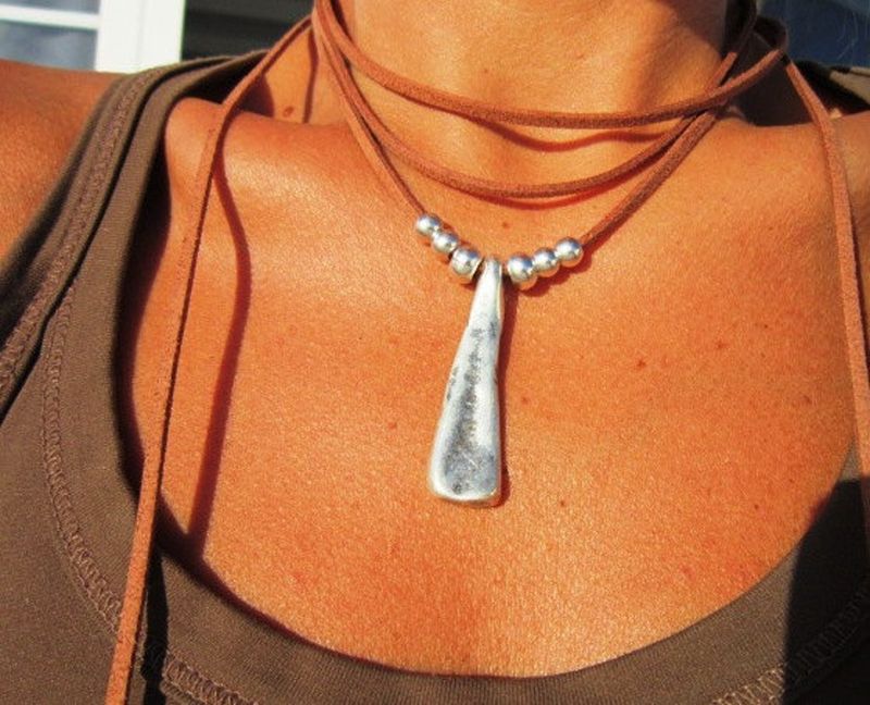 Collana minimale con ciondolo Ready Stock, gioielli hippy Boho, collane bohémien, collane boho_voghion.com
