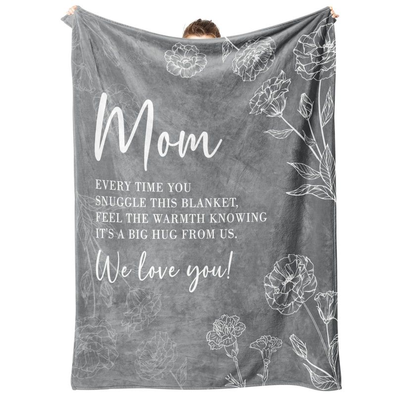 Cadeau pour maman, couverture en flanelle douce et confortable, couverture chaude pour la maison, cadeau d'anniversaire ou de vacances_voghion.com