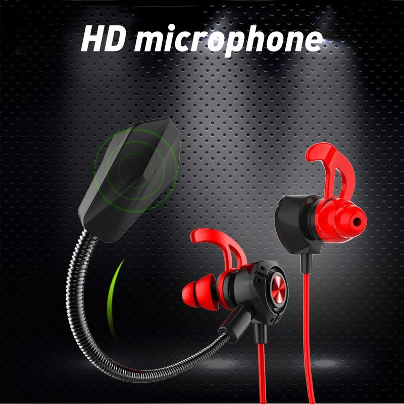 G22 Wired 3.5mm Plug In-ear Gaming Earphone Dynamic Headphone with Microphone_voghion.com