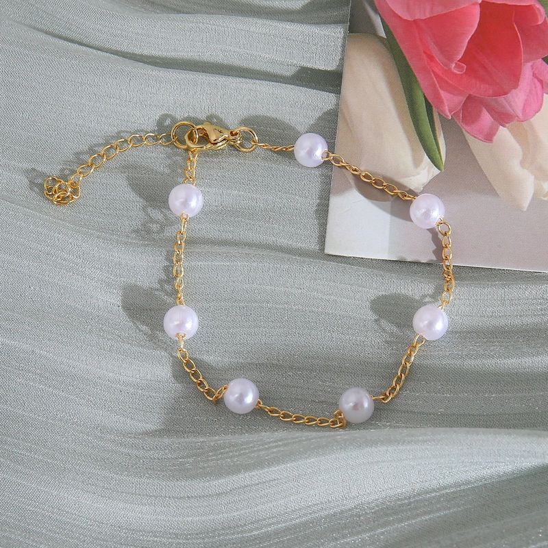 Braccialetto di perle in rame dorato e perle Super Fairy, set di quattro pezzi con perline a strati, regalo di compleanno per donne_voghion.com