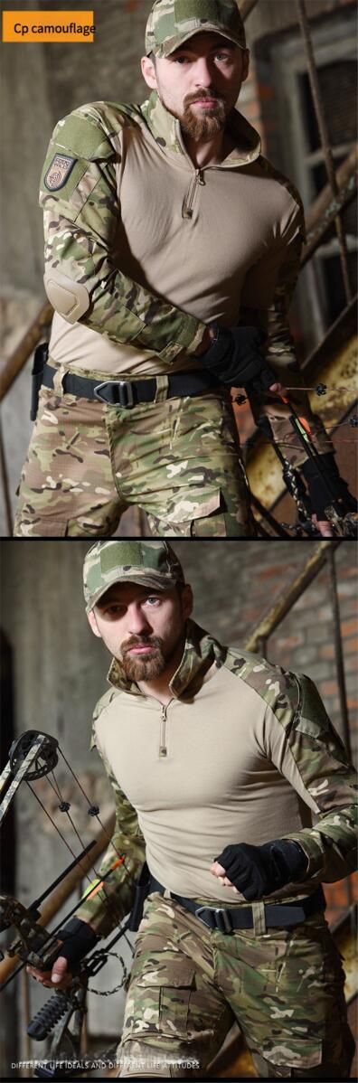 Hanye Camouflage G2 Training Herren Langarm Combat Frog Pants Taktischer Frogman-Anzug_voghion.com