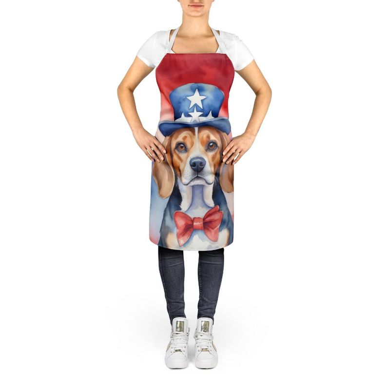 For Baking Multicolor Cooking Adult Server American Unisex Kitchen Beagle Gardening Apron Men Patriotic Large Crafts Women_voghion.com