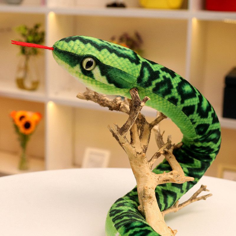 Large Plush Snake Realistic Toy For Kids Soft And Cuddly 120cm Pp Cotton Animal Stuffed_voghion.com