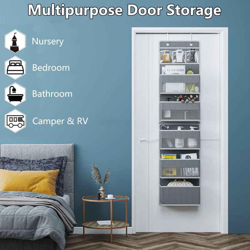 Organizzatore per la famiglia, sei strati, cerniera, combinazione porta posteriore, portaoggetti, portacellulare, portaoggetti, portabiancheria, portaoggetti ..._voghion.com