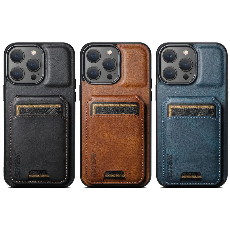 Suitable For IPhone 16 Plus, Iphone 14 Plug-in Phone Case, Samsung S25Ultra Stand, Google 9 Pro Leather Case_voghion.com