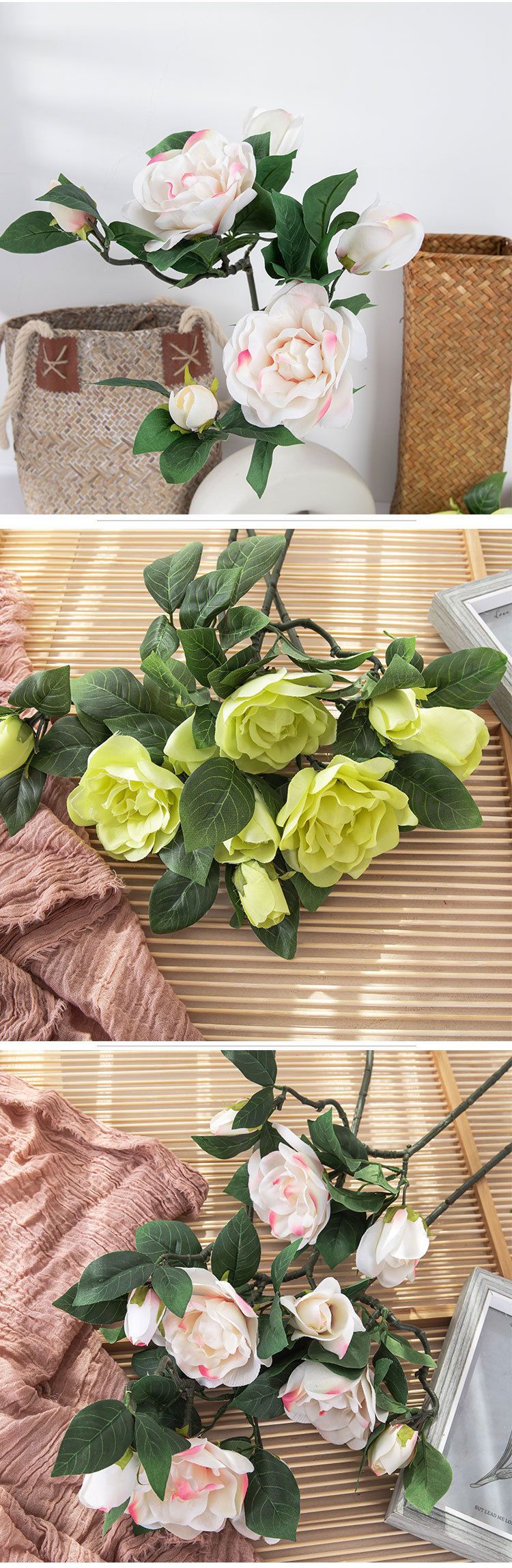 Gamintojas Gardenia Dirbtinės Gėlės Didmeninė Pavienių Dirbtinių Gėlių Vestuvių Namų Dekoravimas_voghion.com