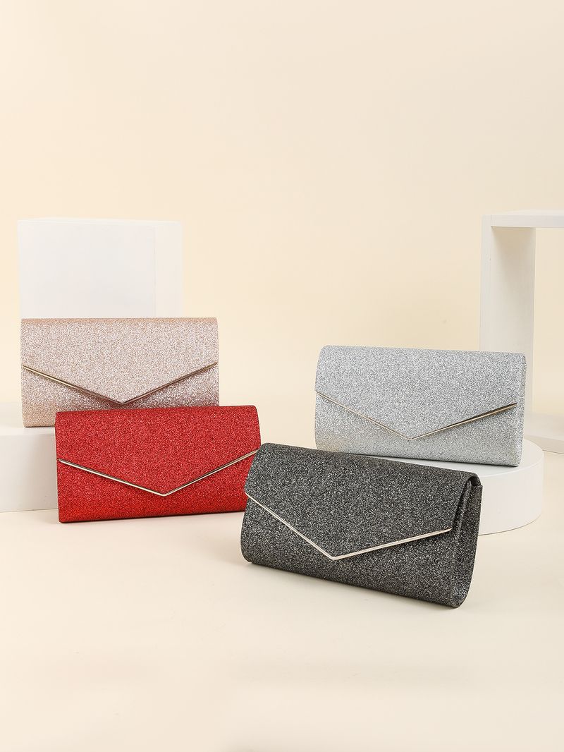 Borsa da sera pieghevole tripla in metallo con tracolla singola, modello Flash Banquet, fine_voghion.com