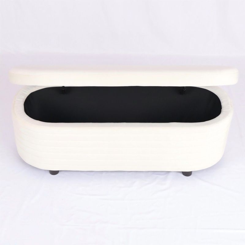 Modern Upholstered Storage Bench, End Of Bed Stool, For Living Room, Entryway, Bedroom_voghion.com