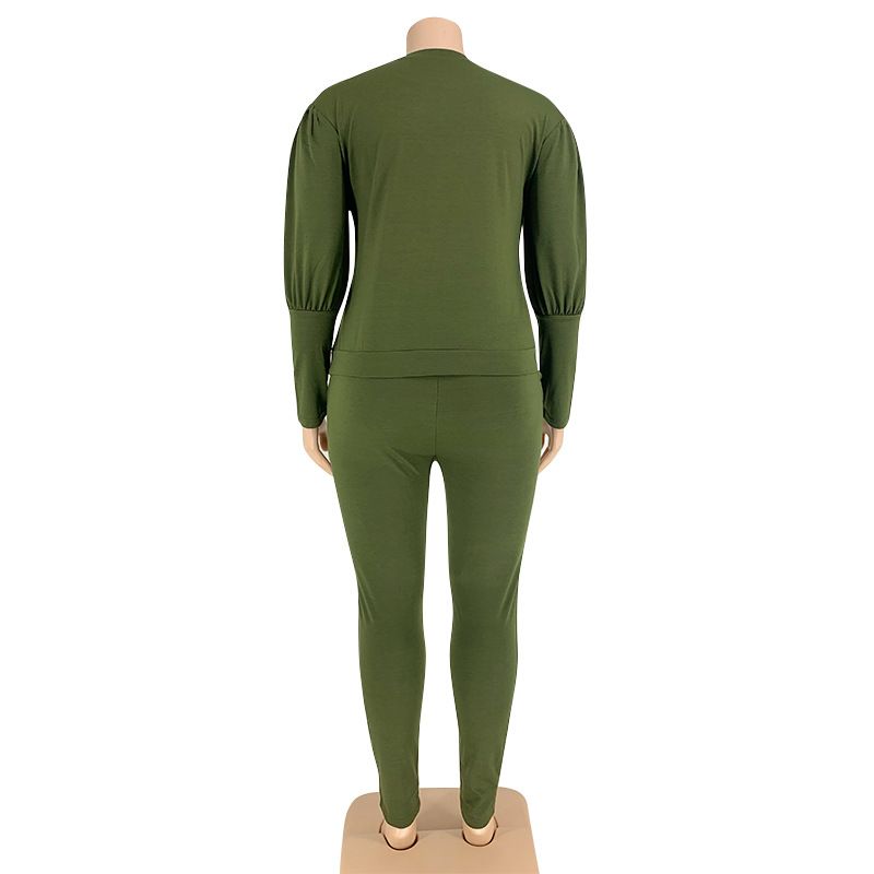 Damen-Strick-Hoodie-Herbst- und Wintermode, lässiger zweiteiliger Damenanzug in Übergröße_voghion.com