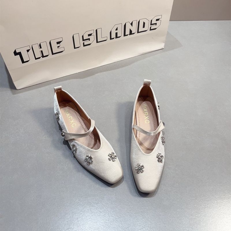 Mary Jane-Schuhe im französischen Stil mit klobigem Absatz für Damen im Frühling, Sommer und Abendstil mit sanften Strasssteinen und einem Riemen_voghion.com