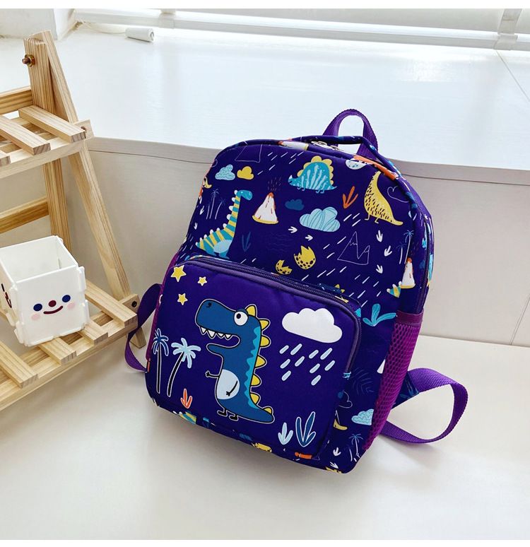 Andralyn Neue Kindertasche mit Cartoon-Print Kinderrucksack Trendy und süßer Dinosaurier-Kindergartenrucksack_voghion.com