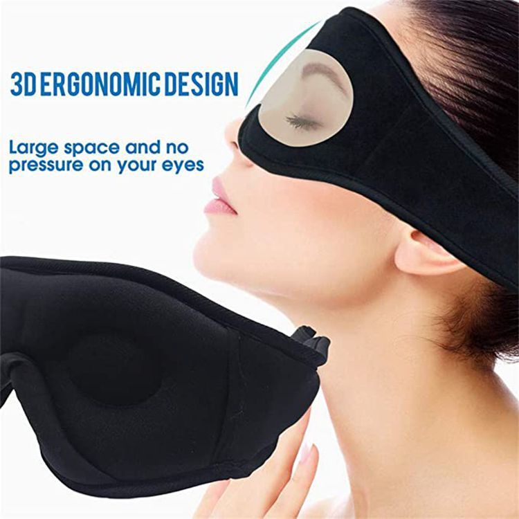 3D Wireless 5.0 Bluetooth Music Eye With Dual Ear Stereo Sound And Light Blocking Sleep Mask_voghion.com