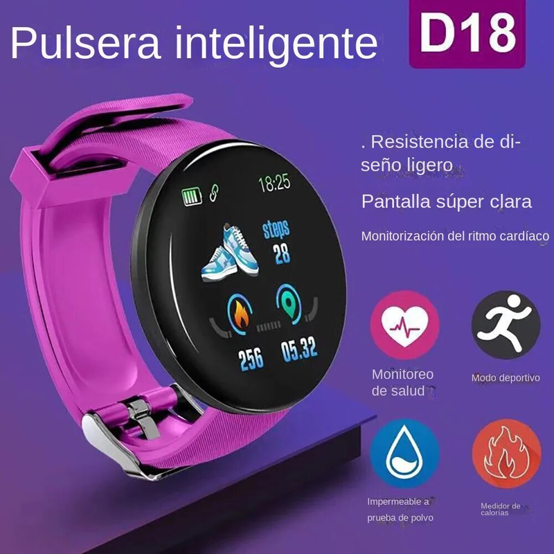 Watch Men Women Smartwatch Waterproof Smart Touch Screen Bracelet Smartband LED D18 For Xiaomi Android IOS_voghion.com