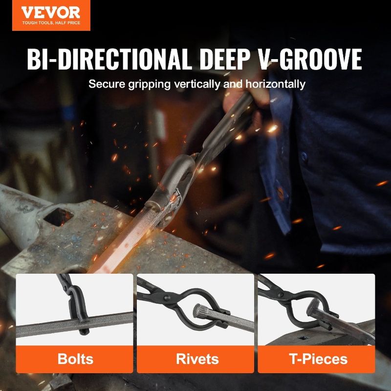 For Tongs Rivets Forge Tongs A3 Forgings Steel Bolt And Blacksmith Steel 18' Long With Nailshaped Tongs Carbon VBit Irregular_voghion.com