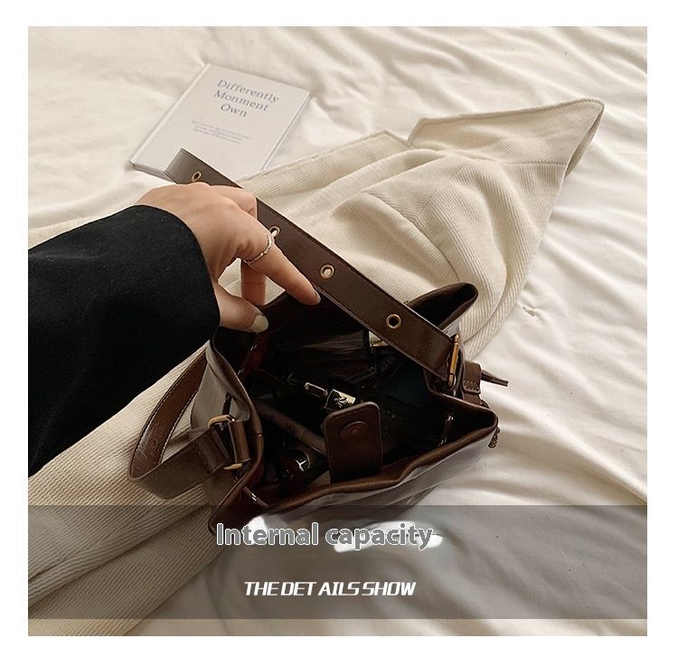 Retro Niche Bucket Bag Dámská nová luxusní módní všestranná malá kabelka přes rameno_voghion.com