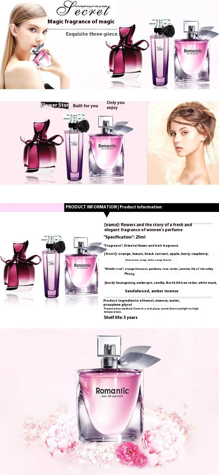 Nuovo profumo da donna Set di fragranze durature Confezione regalo Fragranza di frutta transfrontaliera Fragranza Set di profumi vietnamiti femminili_voghion.com