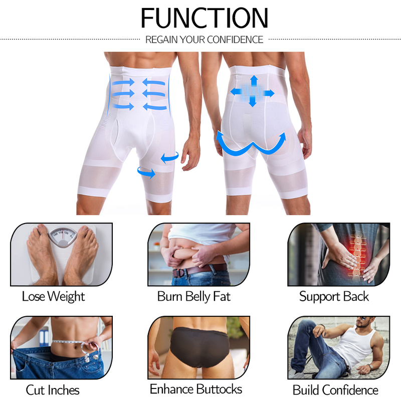 Shapewear Shorts Herren Bauchkontrolle Body Shaper Panty Bauchgürtel Slmming Unterwäsche Hohe Taille Bauch Compre_voghion.com