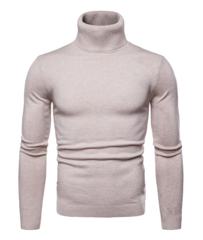 Pull coupe slim pour hommes, revers en laine, base épaisse_voghion.com