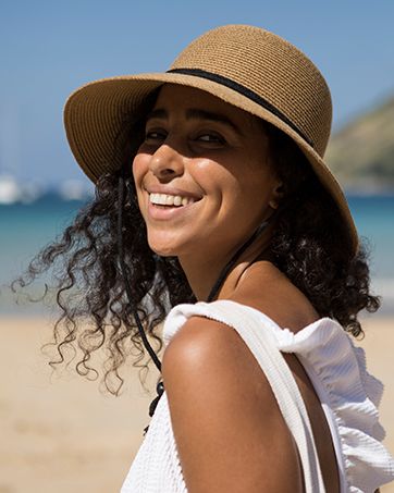 Sun Hats For Women Gardening Hat Wide Brim Ponytail Beach Sun Protection Breathable Cotton Summer Hat With Fold-Up Brim_voghion.com