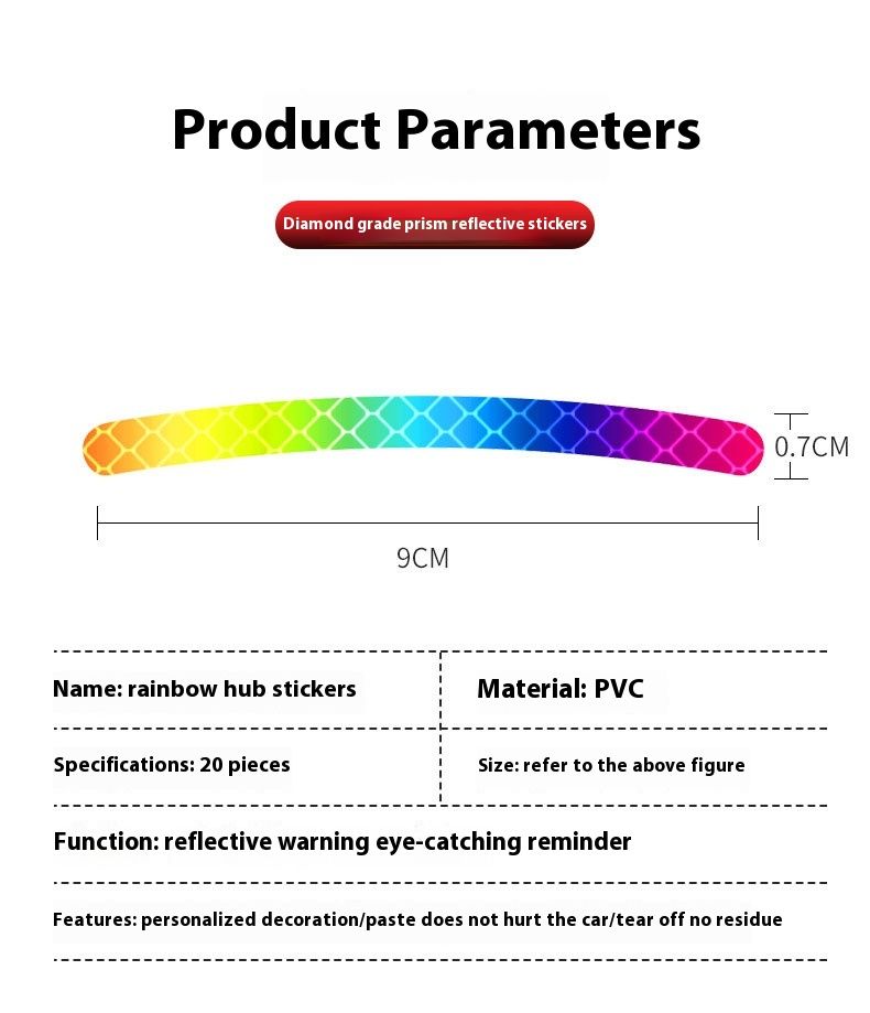 Autocolant reflectorizant colorat pentru butucul roții, autocolant reflectorizant universal pentru biciclete electrice, bandă reflectorizantă autoadezivă_voghion.com