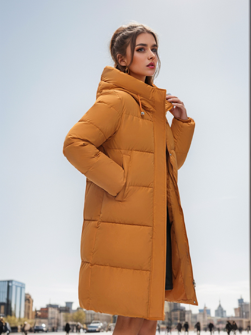 Warme Winterjacke für Damen, mit Baumwolle gefütterte Jacke, lange, warme Jacke mit Baumwollfutter, Übergröße, Kapuzenmantel_voghion.com