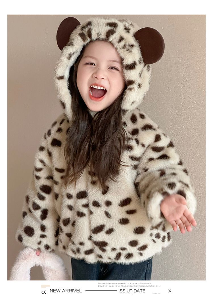 Mädchen Samt Verdickt Mantel Leopard Print 2025 Neue Stil kinder Modische Winter Kleidung Baby Mädchen Wolle Pullover Mantel_voghion.com