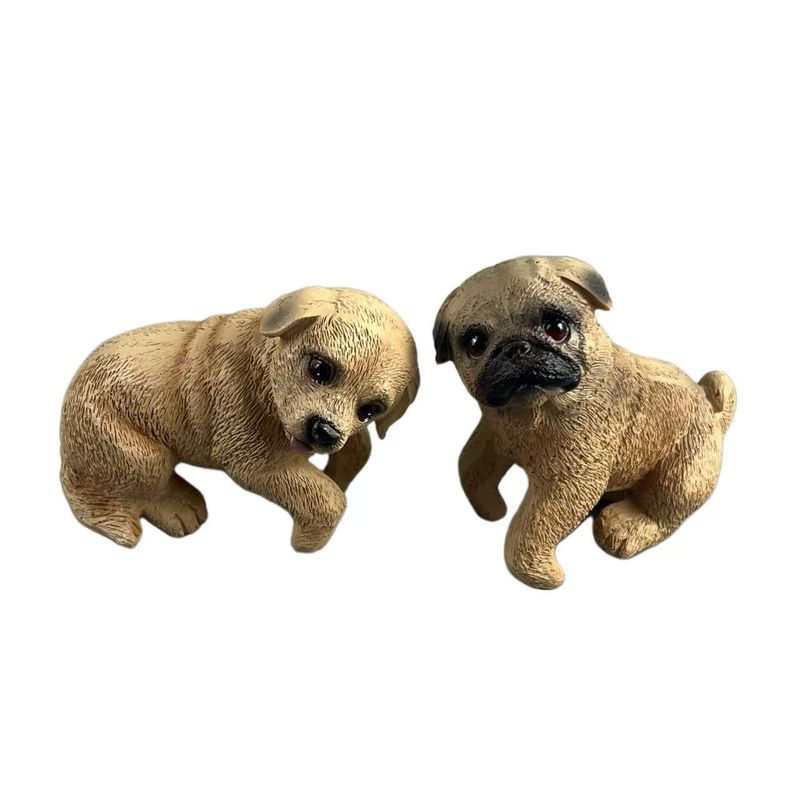 Children's Solid Simulation Animal Model Mini Bulldog Set Resin Pet Dog Cute Ornament_voghion.com
